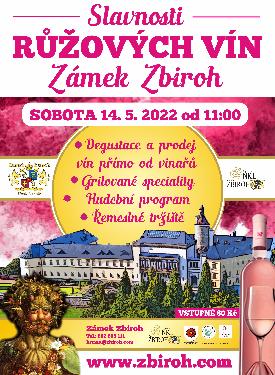 Růžová vína na zámku Zbiroh